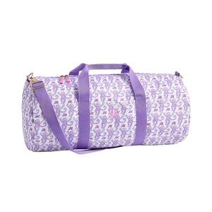 Roller Rabbit Monkey Duffle Bag Weekender Travel Lavender Purple NWT